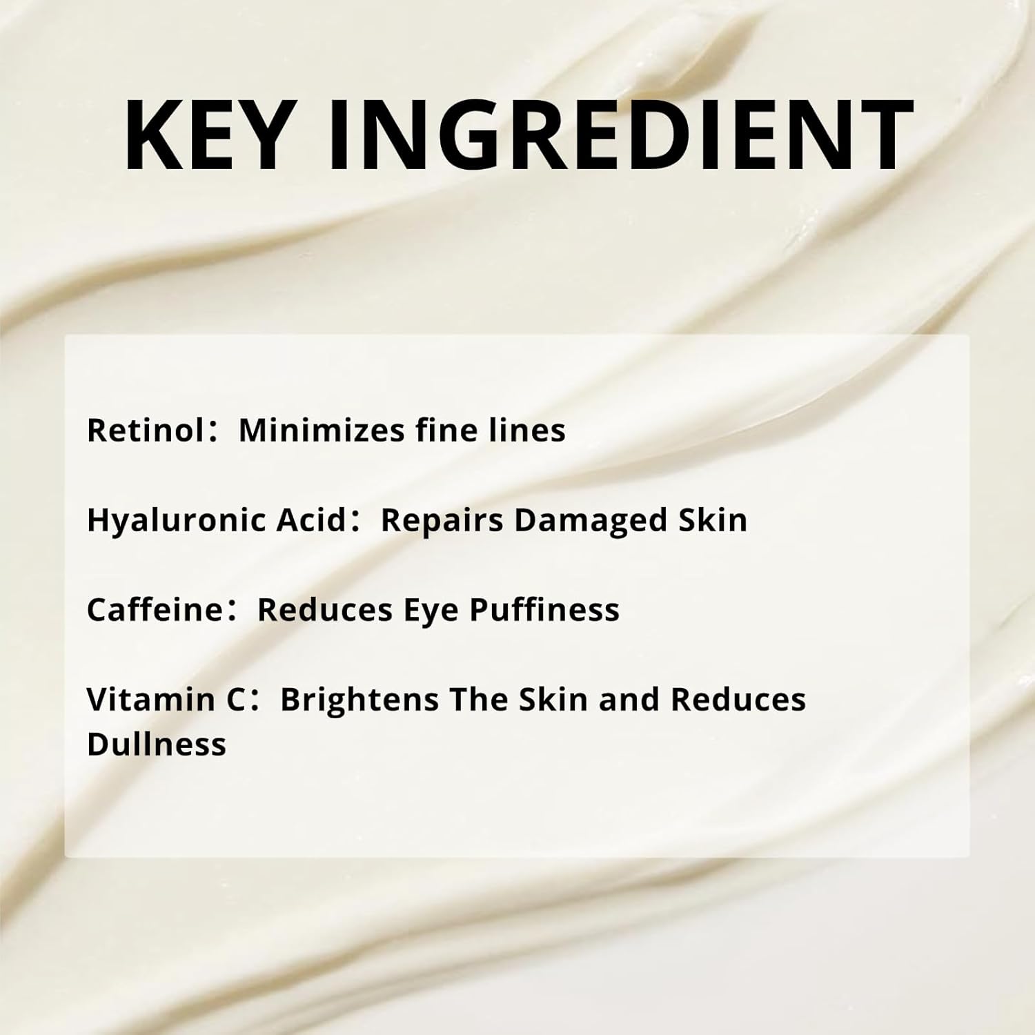 SEACLL Retinol Eye Cream, Vitamin C & Caffeine, Cooling Metal Tip for Puffiness, Reduces Fine Lines & Dark Circles Eye Serum, Fragrance-Free Paraben-Free Dye-Free, 15ml Portable