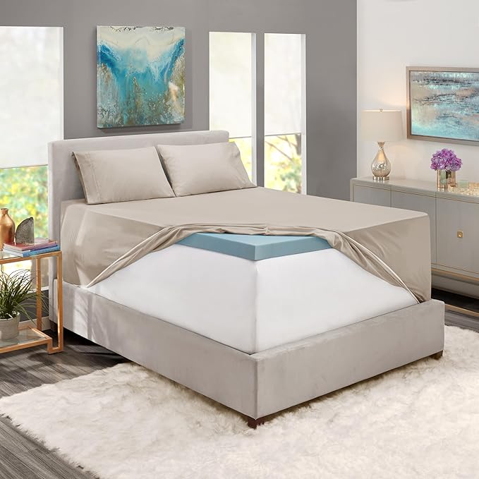 Hearth &amp; Harbor Extra Deep Pocket Sheet Sets, Luxury Soft 6 Piece Bed Sheet Set Fits Mattress 18-24 Inches - King, Linen