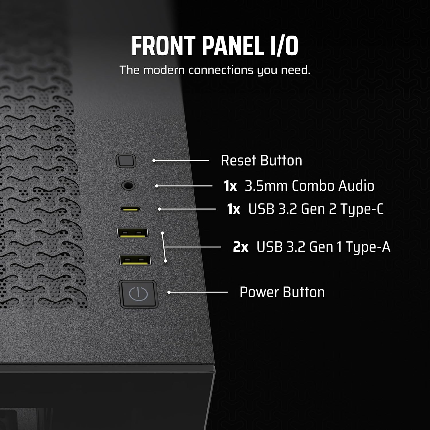 CORSAIR 3500X Mid-Tower ATX PC Case – Panoramic Tempered Glass – Reverse Connection Motherboard Compatible – No Fans Included – Black