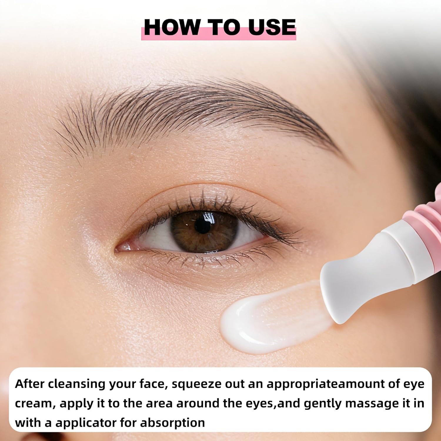 Hyaluronic Acid Firming Eye Cream, Daily Eye Treatment Cream, Unde Eye Cream for Dark Circles & Wrinkles, Anti-Aging & 24H Hydration, 0.5 oz