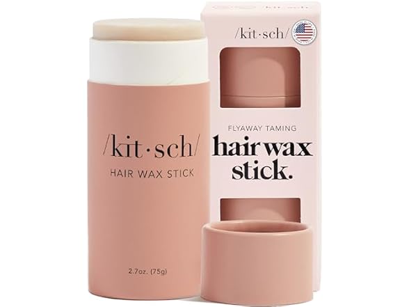 Kitsch Hair Wax Stick for Women & Men - Anti-Frizz and Fly Away Hair Tamer, No Residue Hair Finishing Stick | All Day Hold Styling Product - 2.7 oz