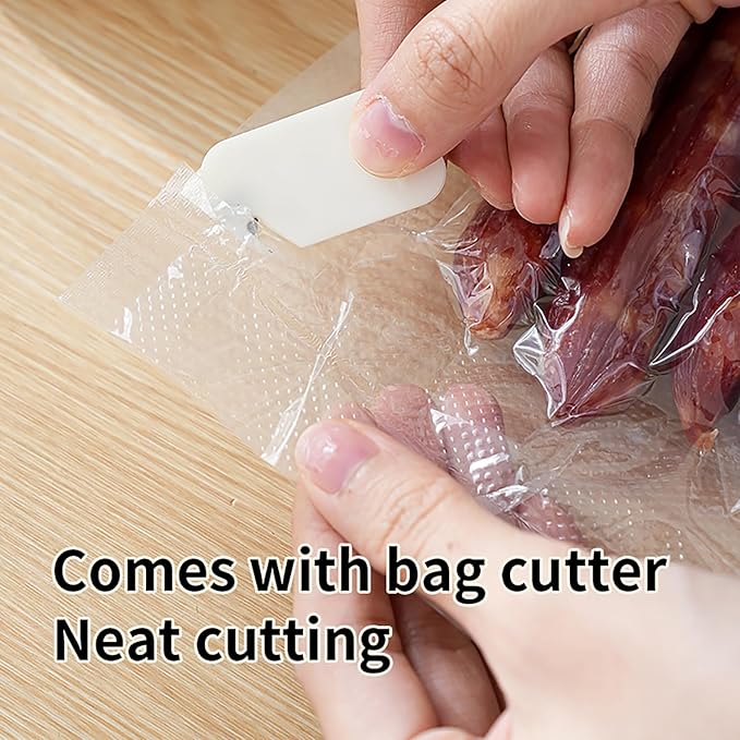 Vacuum Sealer Machine | Compact Design | One-Touch Automatic | Seal in 10-20 Seconds | Dry, Moist, Wet, and Cold Modes | With 10 Vacuum Bags & Built-in Cutter