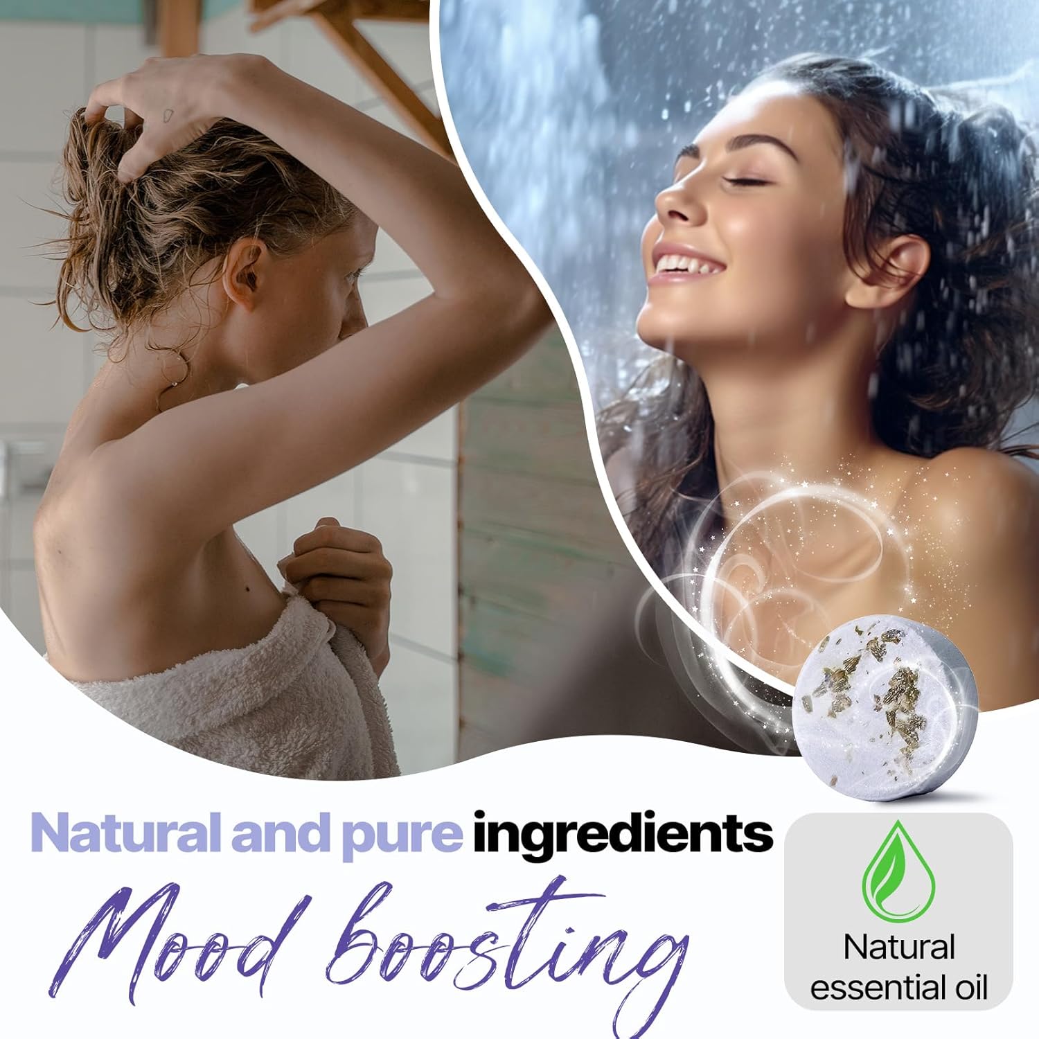 Shower Steamers Aromatherapy Birthday Gifts for Women - SWCANDY 8 Pcs Mothers Day Gifts, Mom Wife Daughter Grandma Sister Her Self Care with Natural Essential Oils Relaxation Home SPA Travel Holidays