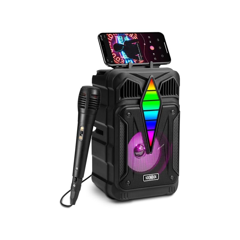 Portable Bluetooth Speaker with Microphone RGB Lights