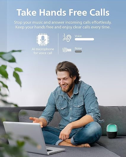Philips S2108 Portable Bluetooth Speaker,Wireless Speakers with Punchy Bass,7 H Battery,TWS Pairing,Support Stereo Sound,Bluetooth 5.3 or TF Card,10W Output Power,Lighting Modes,Compact,Black