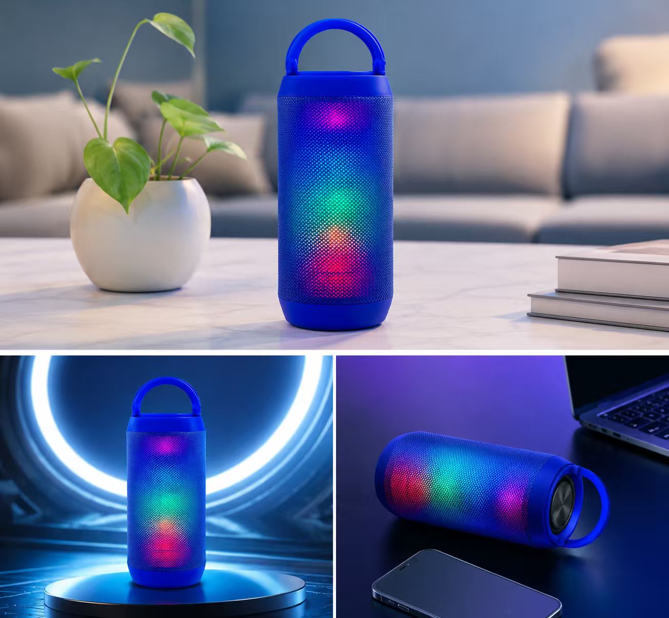 LED Color Light Bluetooth Speaker - Portable Wireless Audio