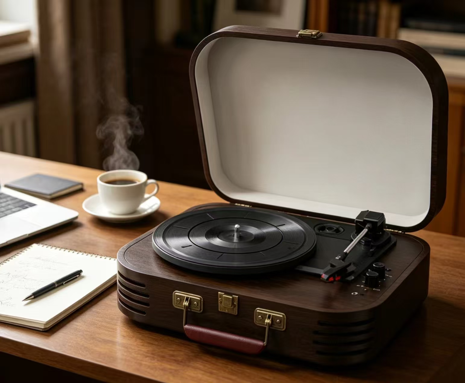 A3 Turntable - 2 Spkrs - 3-Speed - BT Speaker - USB - AUX - RCA