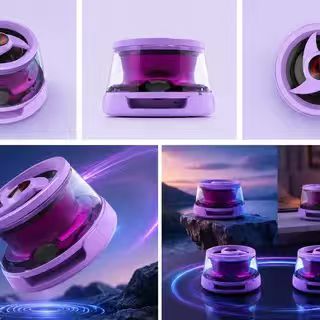 Magnetic Cyber Bluetooth Speaker-Compact-RGB-HiFi Bass-6H Play-TWS-Home&Outdoor