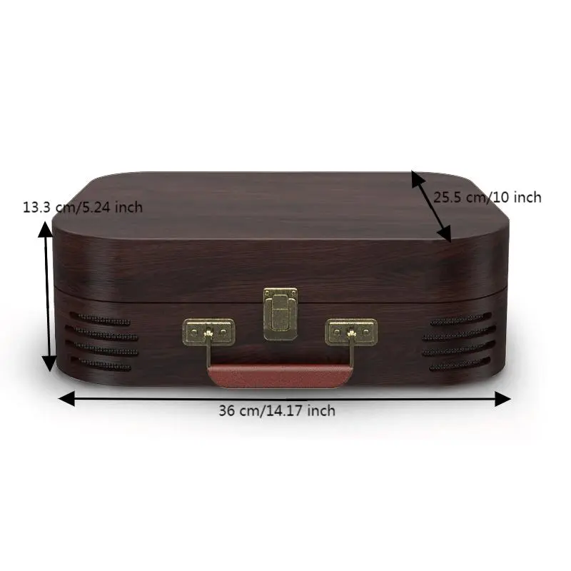 A3 Turntable - 2 Spkrs - 3-Speed - BT Speaker - USB - AUX - RCA
