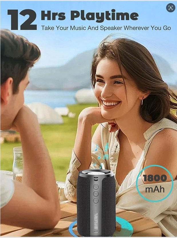 GENAI B26 Waterproof Bluetooth Speaker-Portable-Deep Bass-4H Playtime-Hands-Free Calling