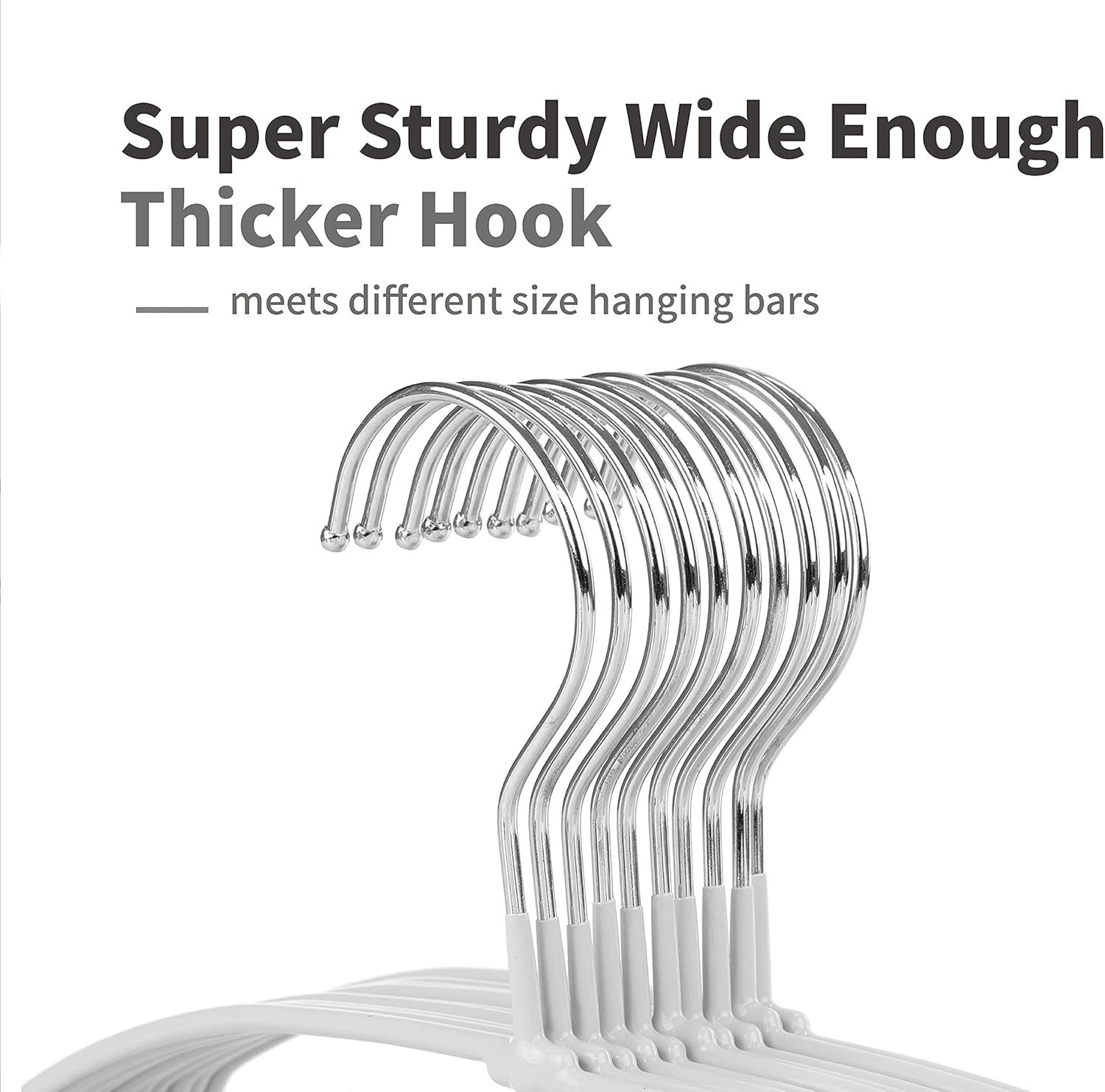 Non Slip Hangers-Heavy Duty Durable Clothes Hangers with Anti-slip Design for Various Coats