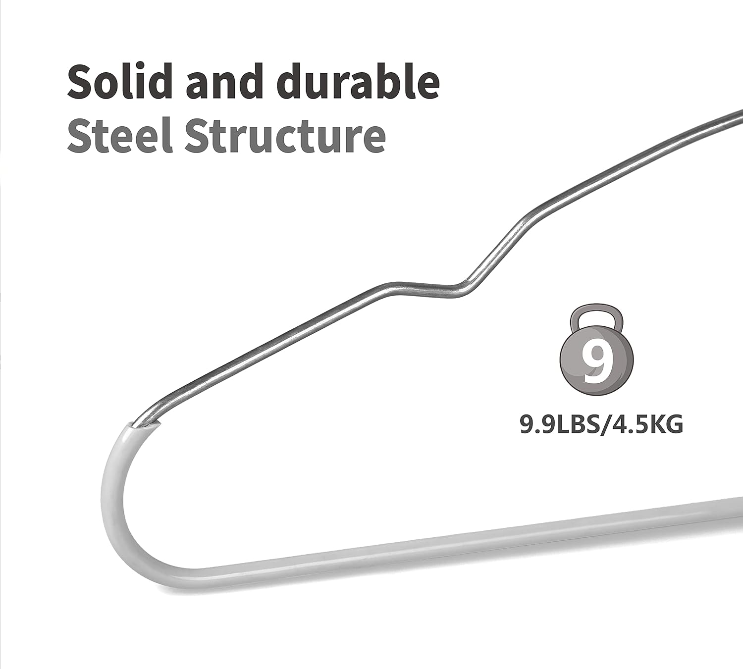 Non Slip Hangers-Heavy Duty Durable Clothes Hangers with Anti-slip Design for Various Coats