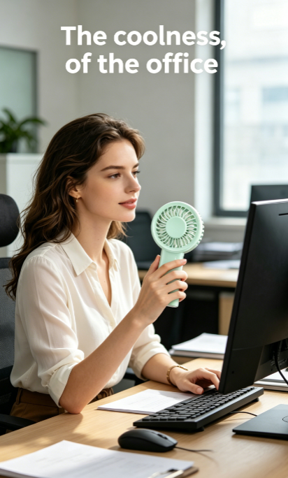 Handheld Portable Electric Fan-USB Recharge 8.5H Mini Pocket Travel Fan