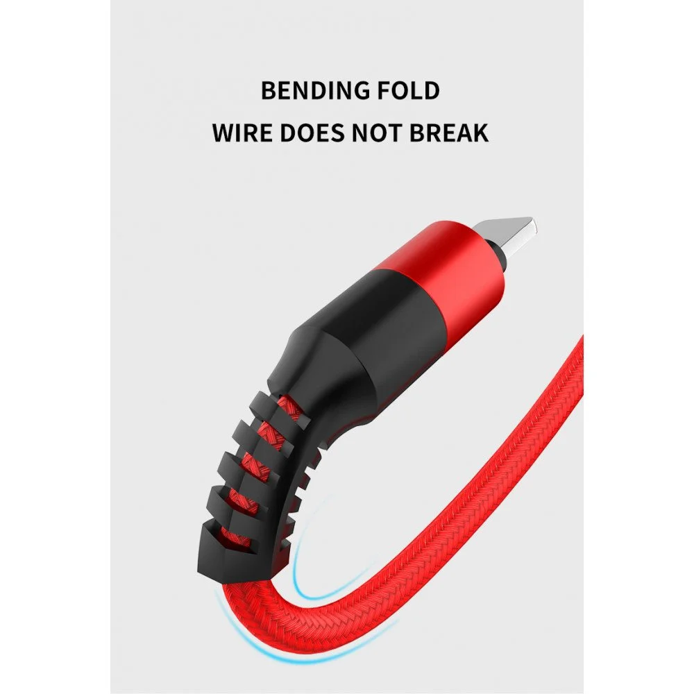 3in1-Nylon-Strong-2.4A-3FT-multi charging cable-USB-charge-only-NoData-Fast