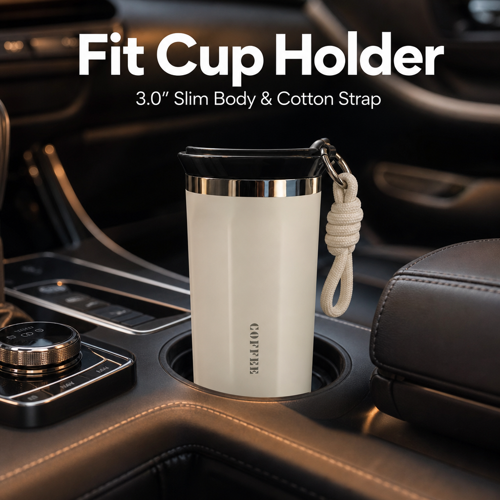 Stainless steel coffee mug-Portable Stainless steel tumbler Vacuum Insulated Travel Cup for Car Office 12oz/17oz
