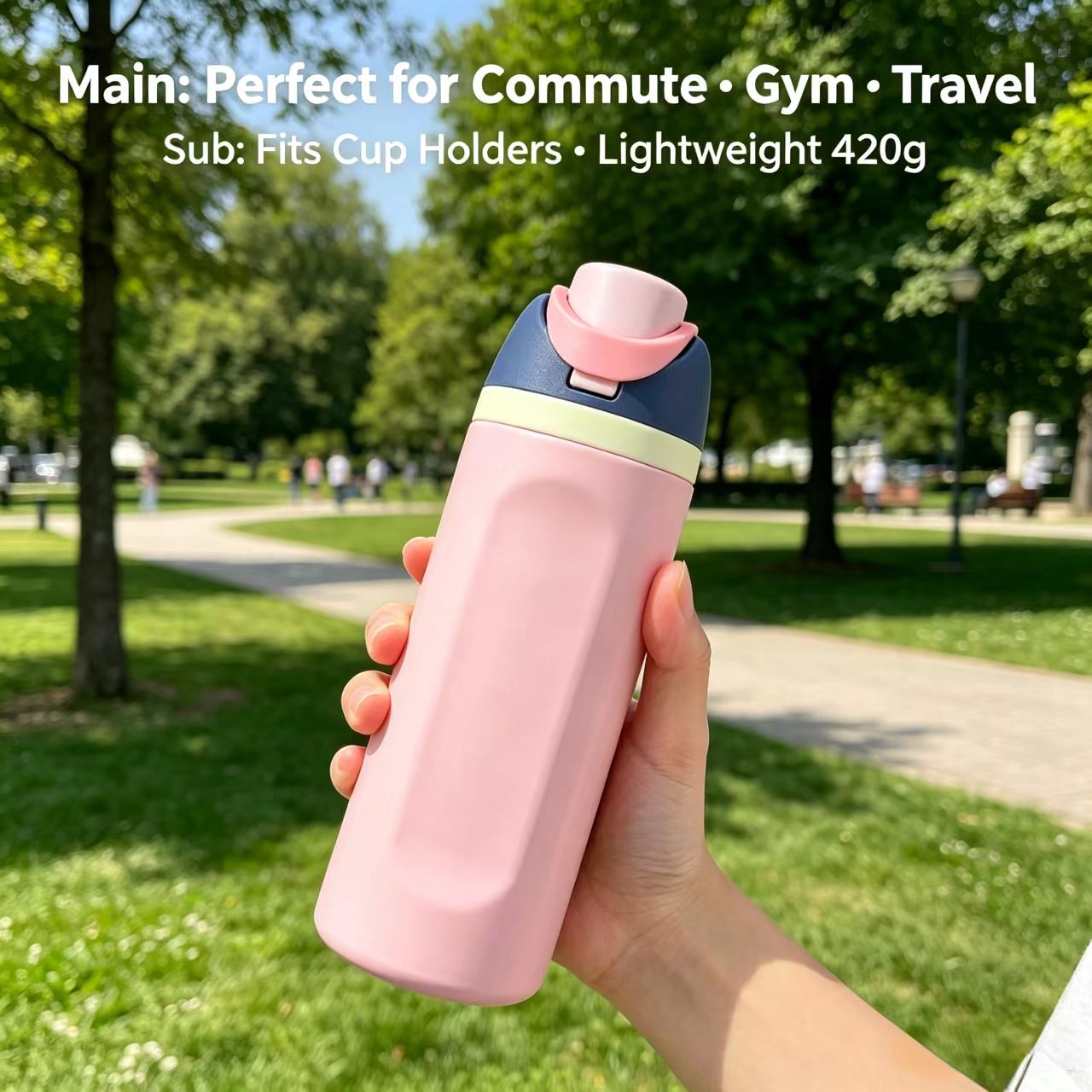 Insulated Tumbler‑480ml Large Capacity Steel Bottle for Outdoor Sports Iced Coffee