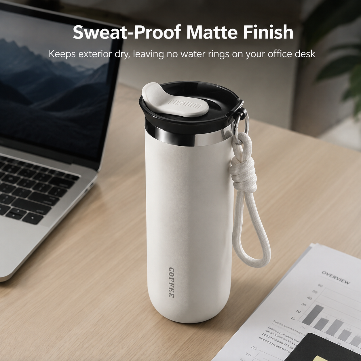Stainless steel coffee mug-Portable Stainless steel tumbler Vacuum Insulated Travel Cup for Car Office 12oz/17oz
